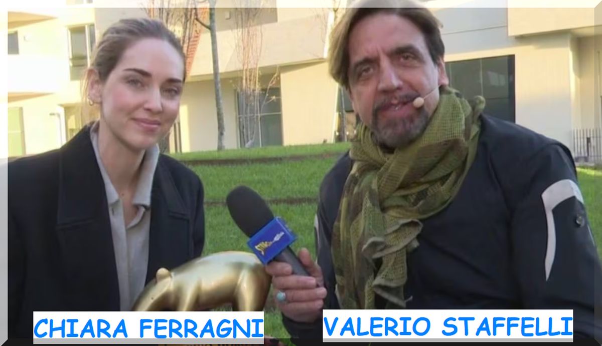 Chiara Ferragni e Valerio Staffelli