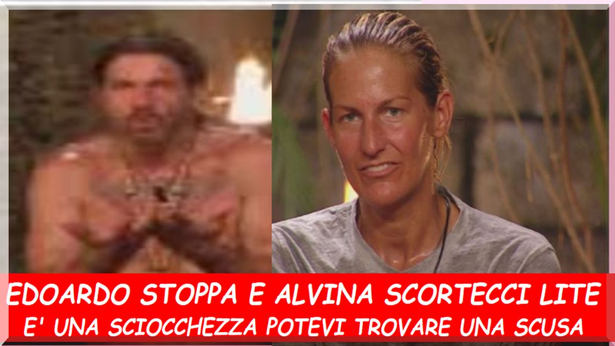 Isola dei Famosi Edoardo Stoppa e Alvina Scortecci volano parole grosse “E’ una sciocchezza, poteva trovare un’altra scusa”